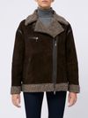 leather authority - Dale jacket in suede with fur - 2