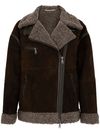 leather authority - Dale jacket in suede with fur