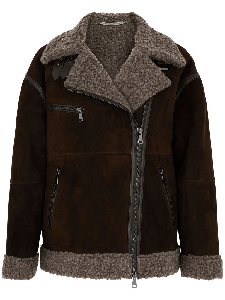 LEATHER AUTHORITY DALE JACKET IN SUEDE WITH FUR 