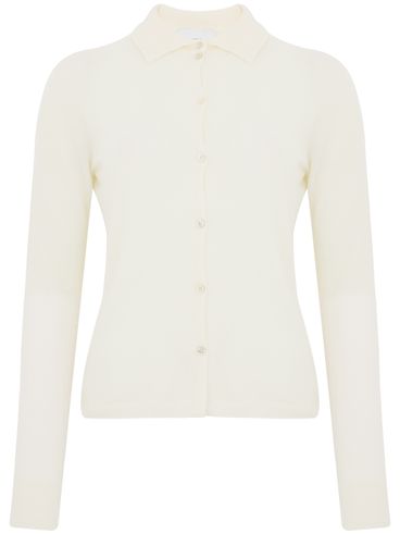 VANISE - Cardigan Francoise in cashmere bianco