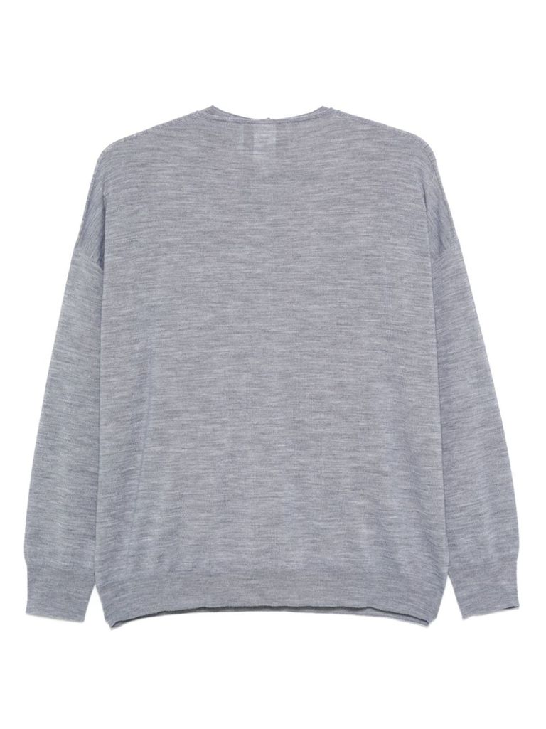 Shop Vanisé Bijoux Cashmere Sweater In Grey