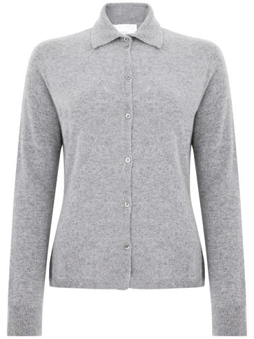 VANISE - Cardigan Francoise in cashmere grigio