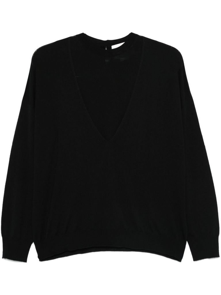 Shop Vanisé Bijoux Cashmere Sweater In Black