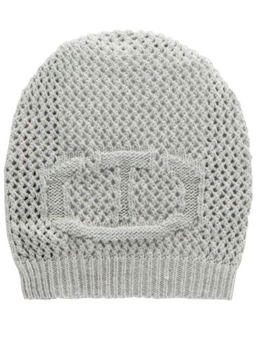 TWINSET - Grey knitted wool hat