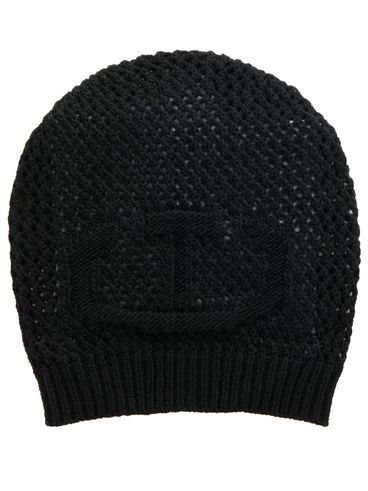 TWINSET - Black knitted wool hat