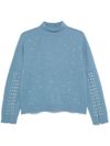 vanise - Maglia Crystal in cashmere con strass