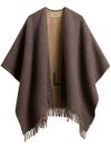 Wool cape with fringes