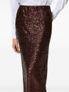 Long draped skirt with rhinestones