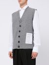 Wool and cashmere vest with buttons