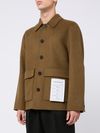 amaránto - Brown wool jacket with pockets - 1