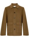 amaránto - Brown wool jacket with pockets