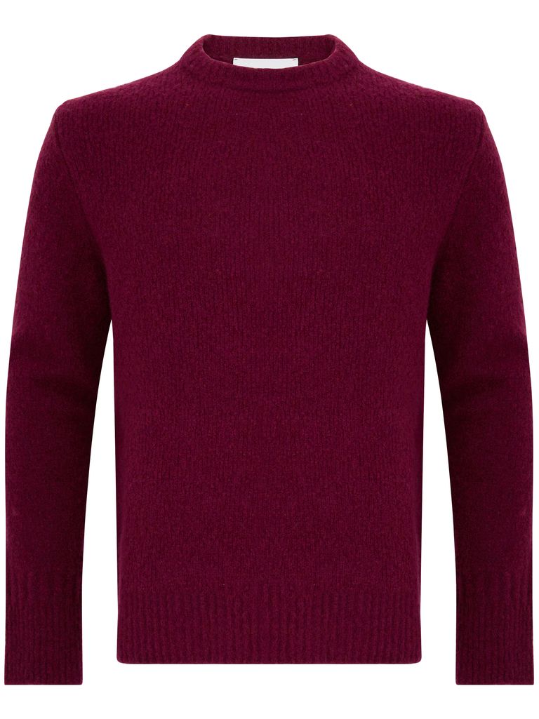 Shop Amaranto Crew Neck Wool Sweater In Red