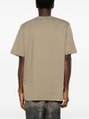 msgm - T-shirt in cotone verde con stampa logo - 7