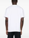 msgm - White cotton T-shirt with logo print - 4