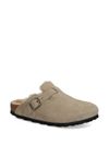 Sabot Boston in camoscio con pelliccia