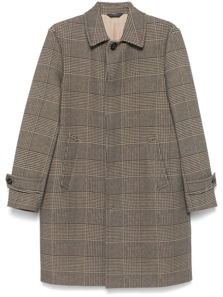 Circolo 1901 Overcheck Coat In Brown