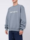 carhartt wip - Crew neck cotton sweatshirt with logo embroidery - 1