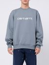 carhartt wip - Felpa in cotone girocollo con ricamo logo - 2