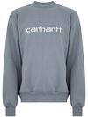 carhartt wip - Felpa in cotone girocollo con ricamo logo