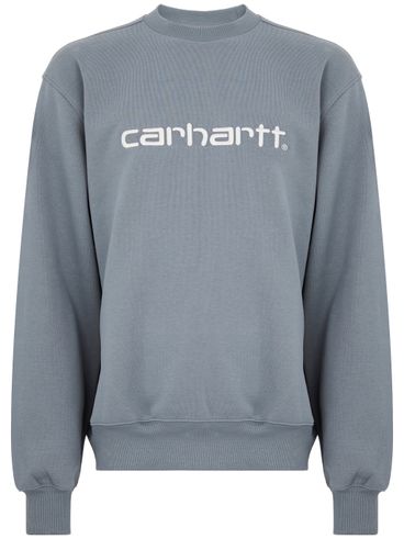 CARHARTT WIP - Crew neck cotton sweatshirt with logo embroidery