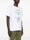 casablanca - Cotton T-shirt with front and back print - 1