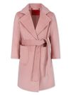 max & co - Pink belted waist wool coat