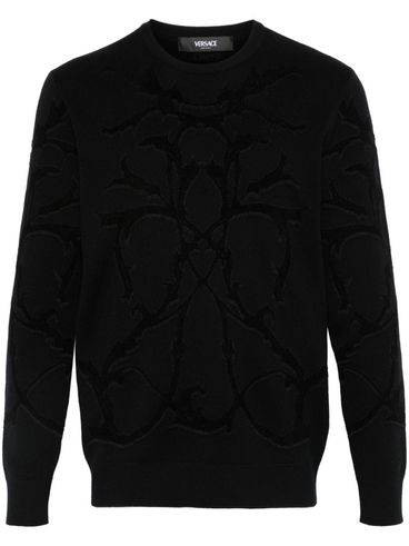 VERSACE - Acanthus wool sweater with pattern