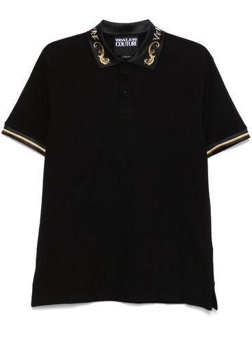 VERSACE JEANS COUTURE - Cotton polo with patterns