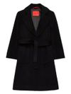 max & co - Black belted waist wool coat