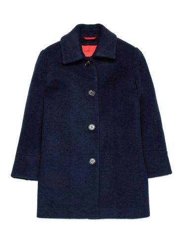 MAX & CO - Cappotto blu con abbottonatura frontale