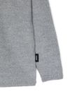 Logo tag grey wool hoodie