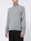 Grey high-neck wool sweater