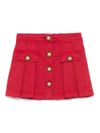 philosophy di lorenzo serafini - Front press-stud fastening red denim skirt