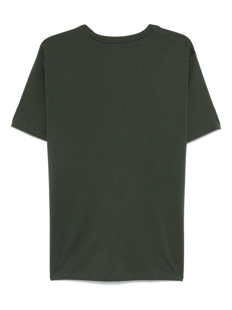 Shop Majestic Green Crew Neck Cotton T-shirt