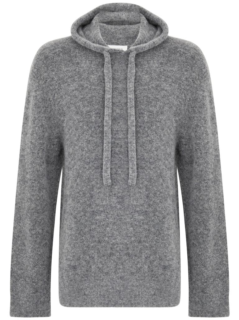 Shop Laneus Gray Wool Hoodie In Grey