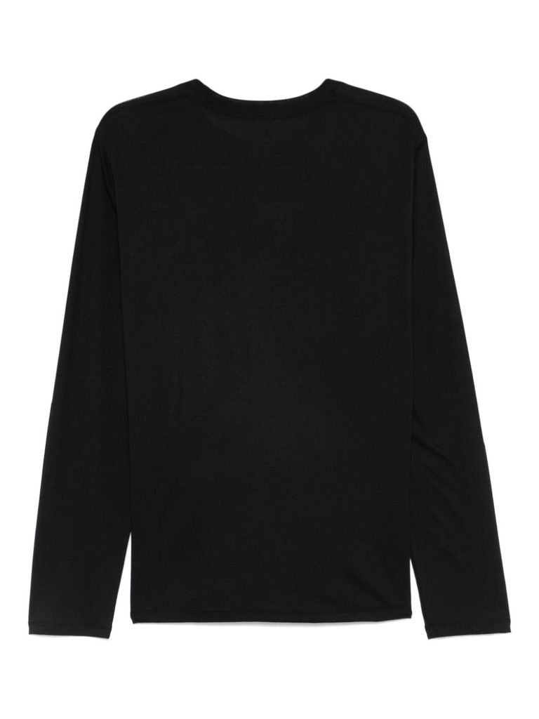 Shop Majestic Black Crew Neck Cotton T-shirt