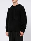 Black wool hoodie