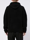 Black wool hoodie