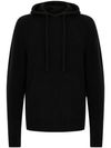 Black wool hoodie