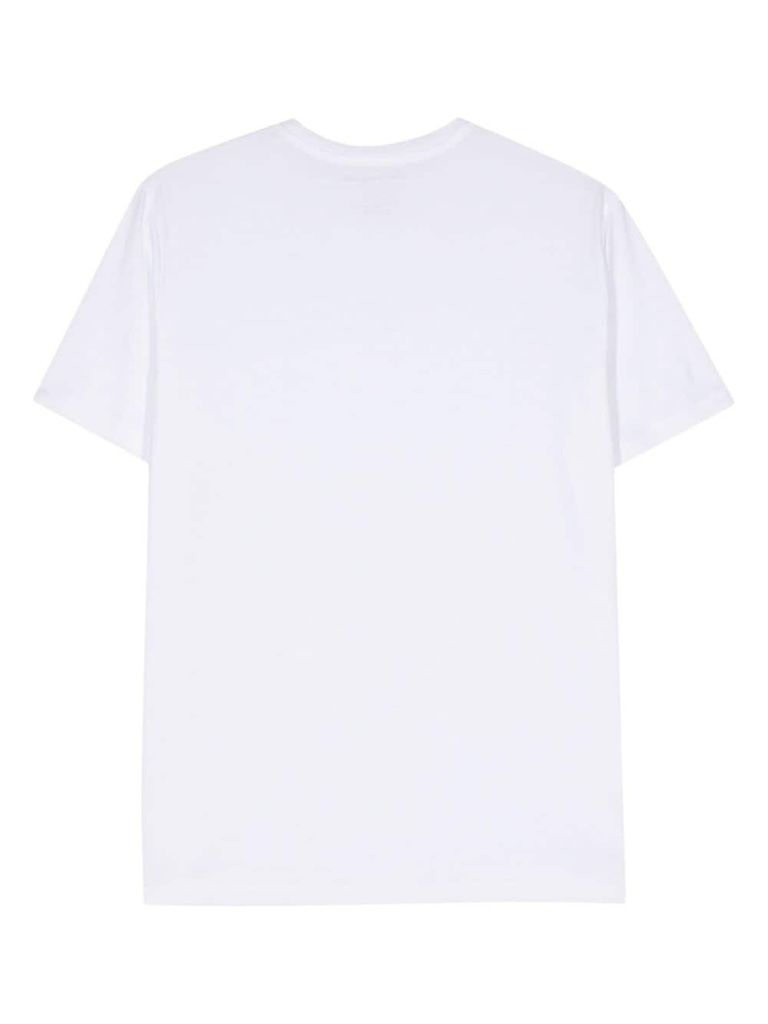 White crew neck cotton t-shirt