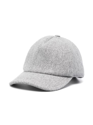 Cappellino da baseball in feltro grigio