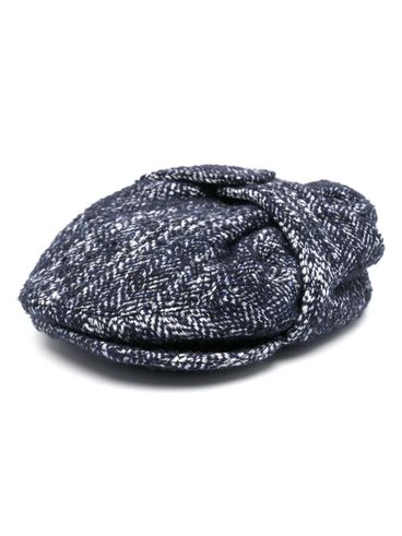 Tweed bouclé hat with earflaps