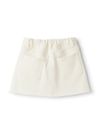 il gufo - Elasticated waistband white mini skirt - 2