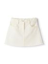 il gufo - Elasticated waistband white mini skirt