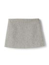 il gufo - Side zip grey mélange mini skirt