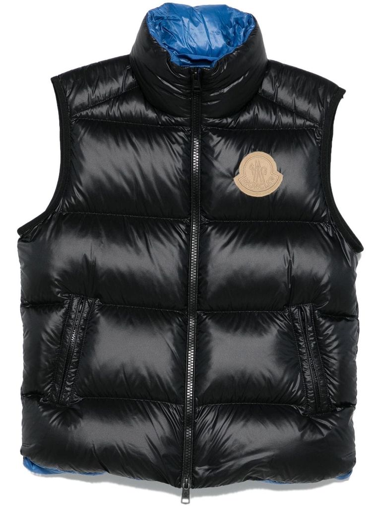 Shop Moncler Sumido Padded Vest In Blue