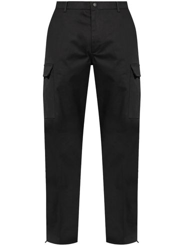 MONCLER - Pantaloni dritti in cotone