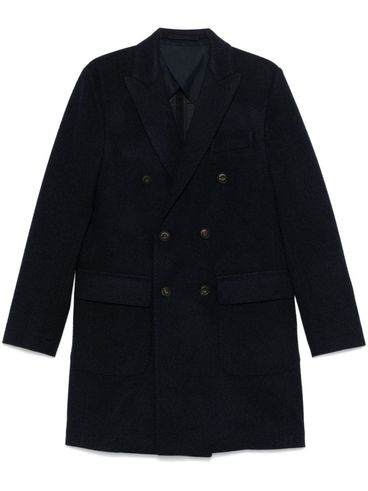 CORNELIANI - Midi double-breasted wool coat