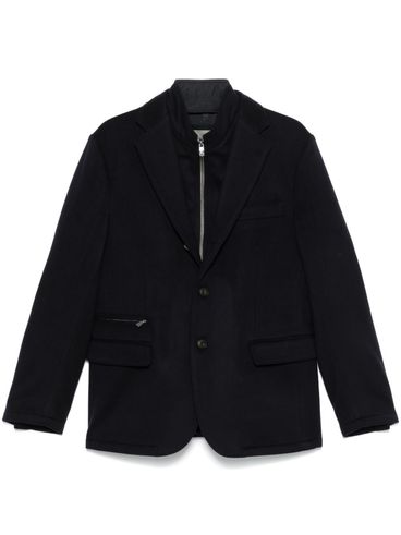 CORNELIANI - Blazer in lana con fodera imbottita