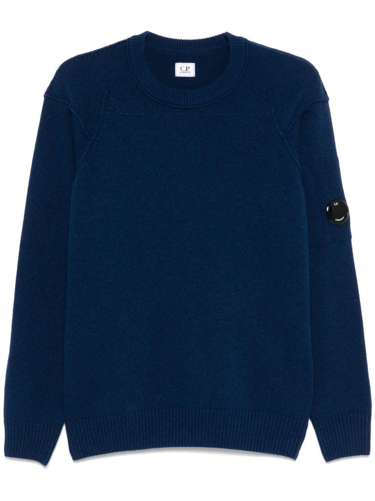 C.p. Company Crew-neck Sweater In Blue